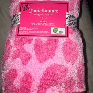 Juicy Couture Vibrant Pink Hand Towels